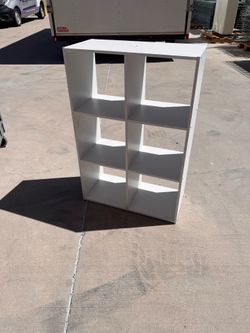 6 Shelf White Bookshelf