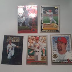 5 Mark McGwire Baseball Cards