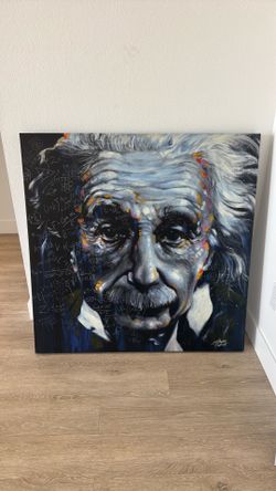 Albert Einstein painting