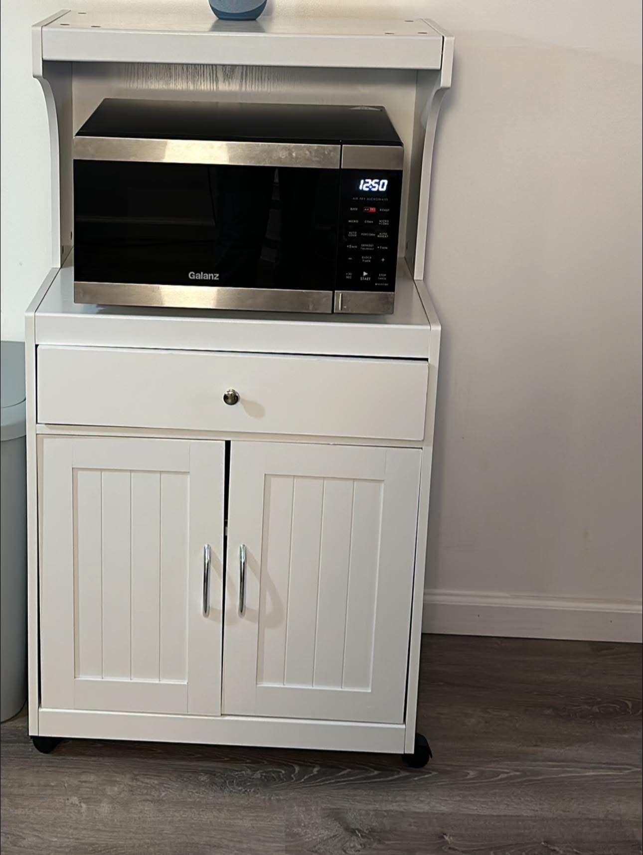 Microwave And Table For Microwave