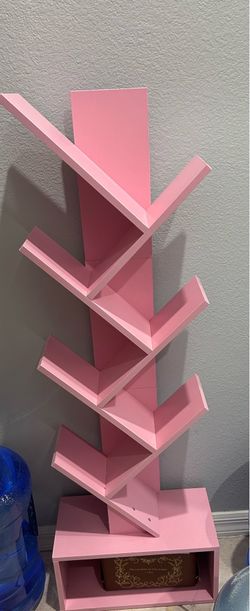 Pink bookshelf