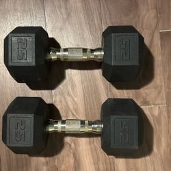 25 Lb, Hex Dumbbells 