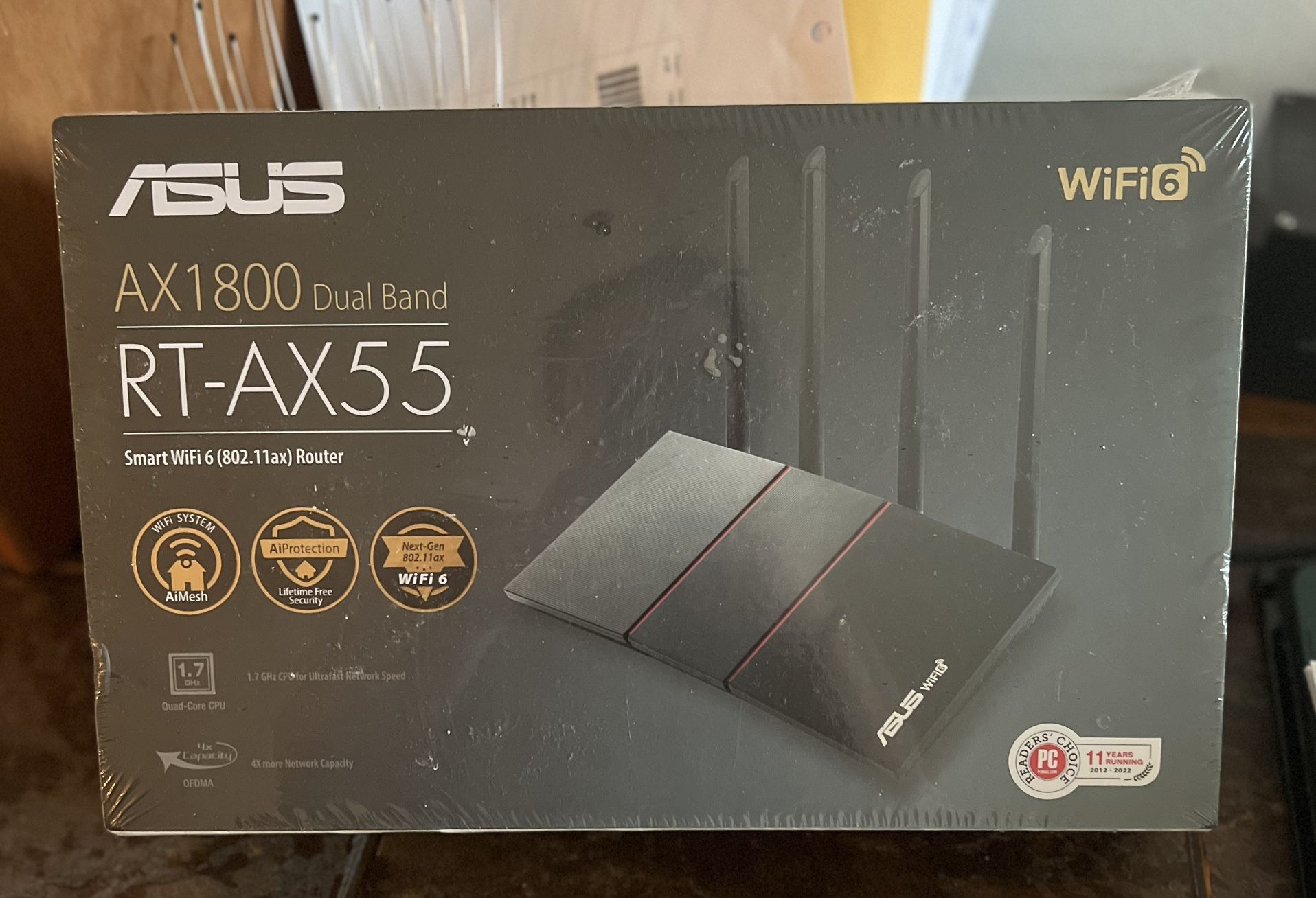 Brand New ASUS RT-AX55 AX1800 Dual Band WiFi 6 Gigabit Router – Never Opened