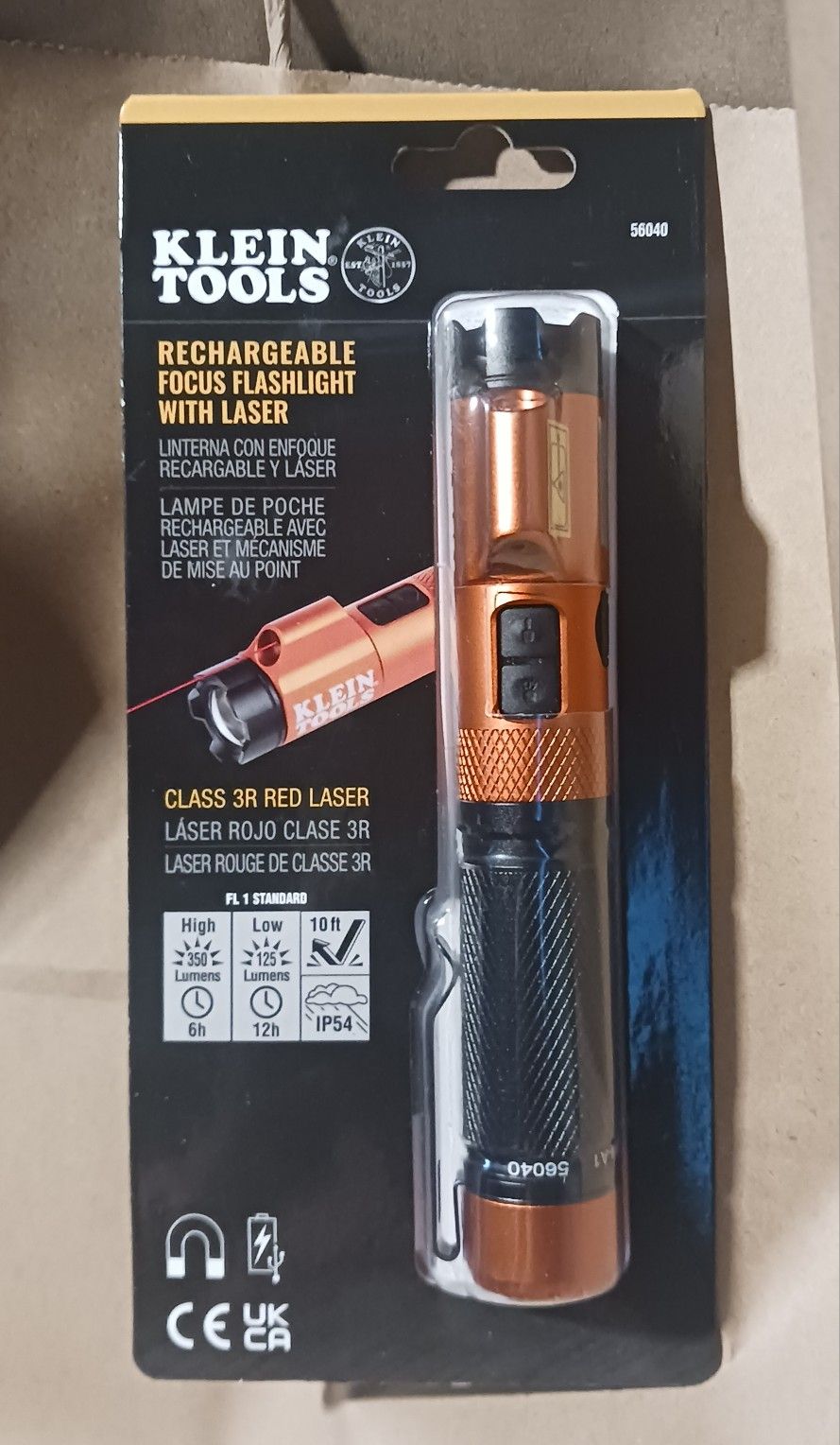Klein Tools Flashlight Weith Lasser
