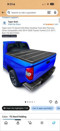 Tri-fold truck bed hard cover