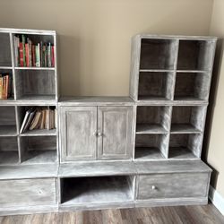 Pottery Barn wall unit $500