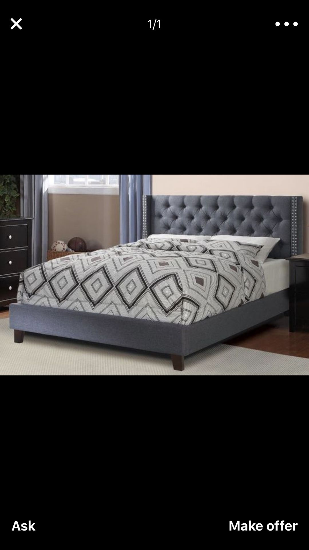 Queen bed with mattress