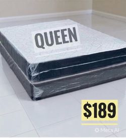 Queen Mattress Set – Medium – Brand New – Delivery Available 🚚