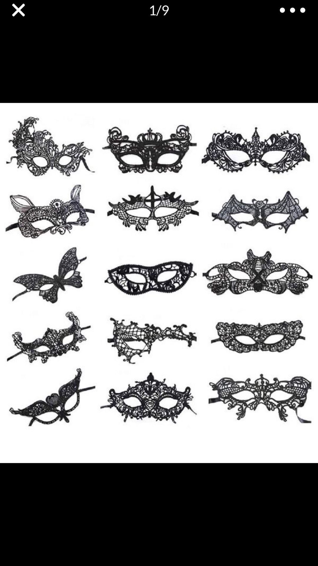15 Pieces Lace Masquerade Mask Venetian Halloween Costume Sexy Woman Mask Exquisite High-end Lace Masquerade Mask (Black