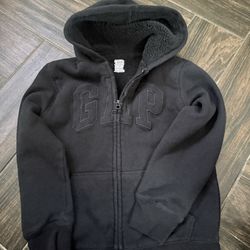 Black Gap fleece full zip hoodie