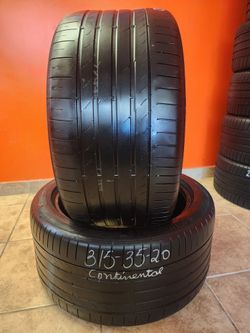 315 35R 20 CONTINENTAL SPORT CONTACT SSR RUN FLAT 3153520 USED TIRES (PAIR) MOUNT BALANCE INCLUDED