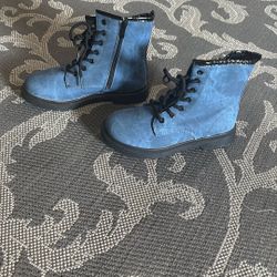 Girls Blue Boots Size 4