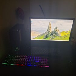 Computer HP And Keyboard, Mouse