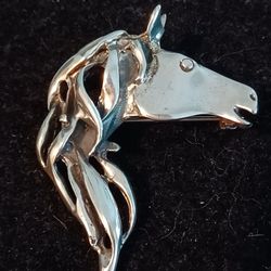 SILPADA STERLING SILVER HORSE HEAD PIN/PENDANT