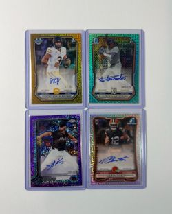 4 Bowman Chrome & Topps Chrome Autograph Cards – Numbered / Rookie Autos