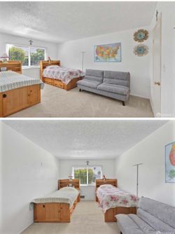 Kids twin bed set with drawers