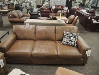 Toscano Medici Leather Track Arm Sofa - Chestnut | Couch | Living Room Couch