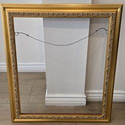 Vintage Gold Ornate Wood Frame 32x28 inches