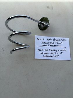 Blow dryer wall hook