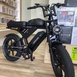 Super Movcan 120-Miles Range! Fat Tire Cruiser Electric Bike! Brand New Ebike! Finance It Today No Credit Needed! $50 Down Payment To Take It! 