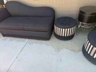 Couch and footstools
