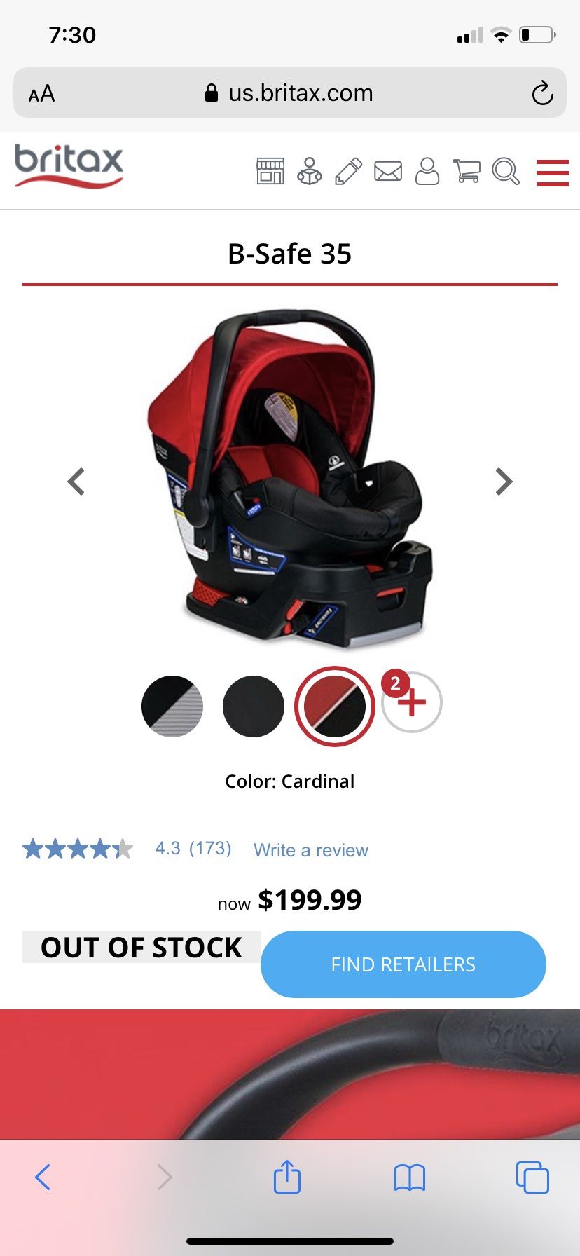 Britax Infant Carseat and Base