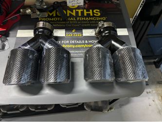 Carbon Fiber Dual Exhaust Tips – 3” Inlet / 3.75” Outlet