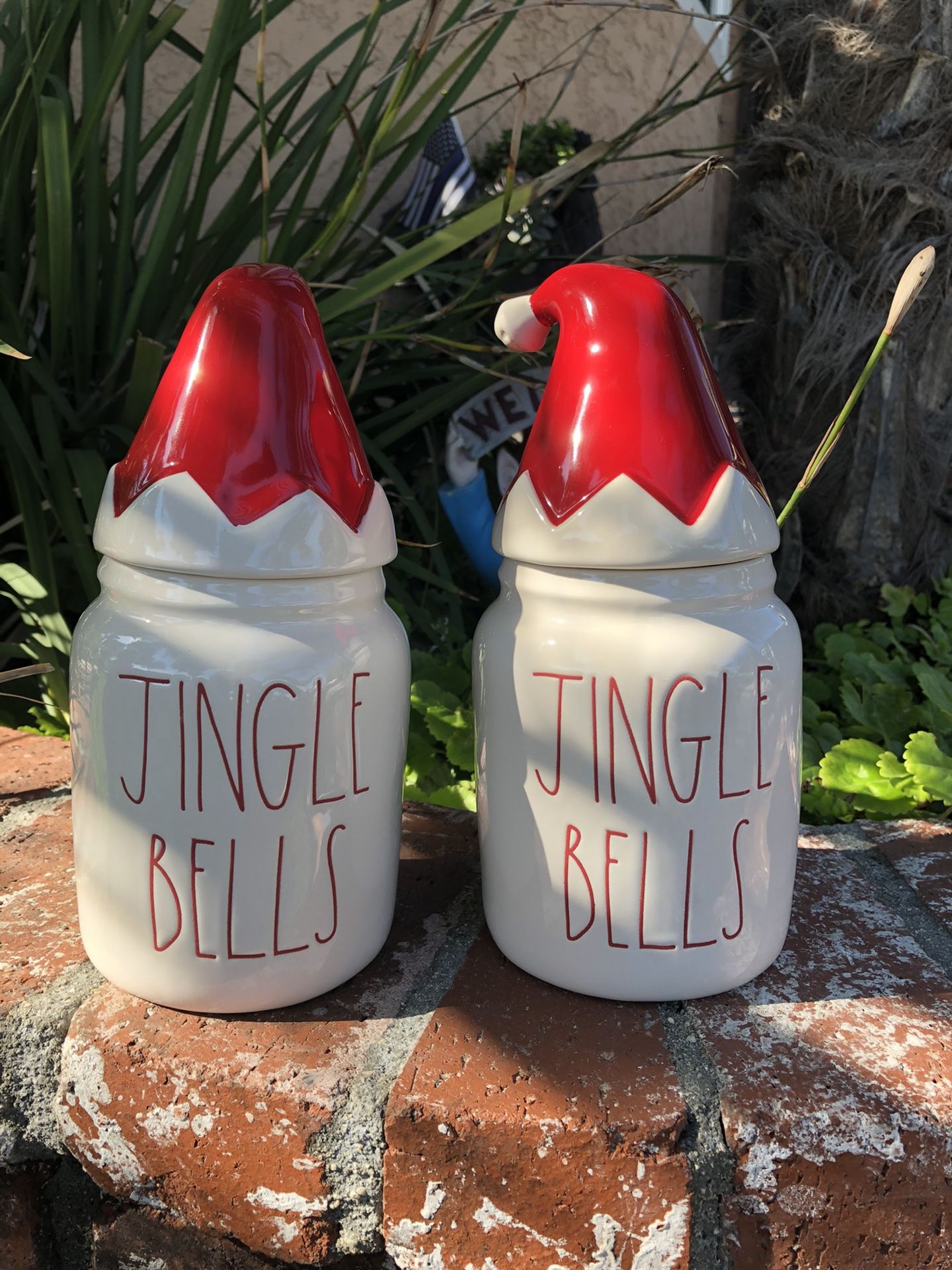 NEW Rae Dunn JINGLE BELLS White Canister