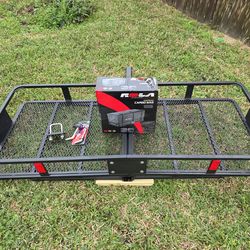 Heavy Duty Trailer Hitch Cargo Carrier 60"x24"x6" & Brand New  XL 20 cu. ft. Waterproof Cargo Bag