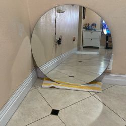 Round Frameless Mirror 