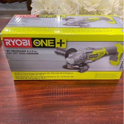 New RYOBI 18-Volt Brushless 4-1/2 in. Cut-Off Tool/Angle Grinder Kit with Battery and Charger And Storage Bag 