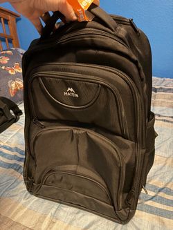 MATEIN Wheeled Backpack, 18 inch Laptop Backpack with Wheels Black 18-inch