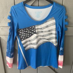 Women S Reel Legends American Flag Long Sleeve Shirt