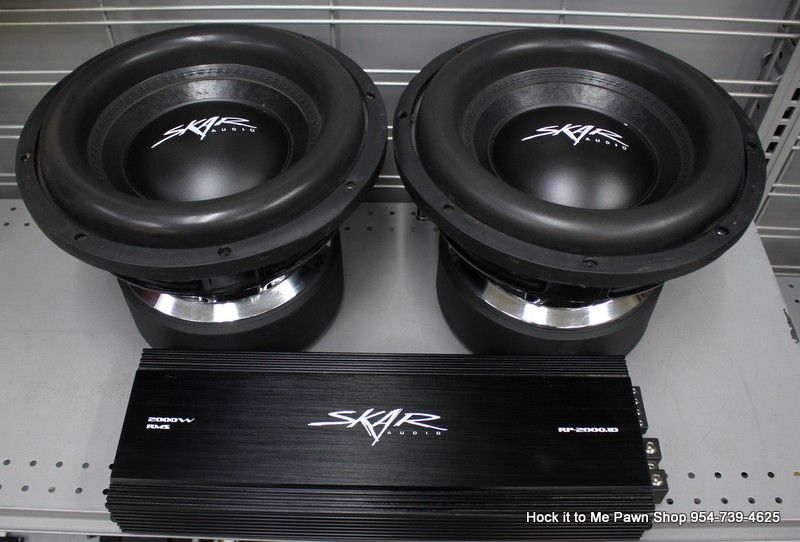 Skar AUDIO AMP RP-2000 W/ Skar Audio VXF-12 D 12" 3000 Watt Speakers Set
