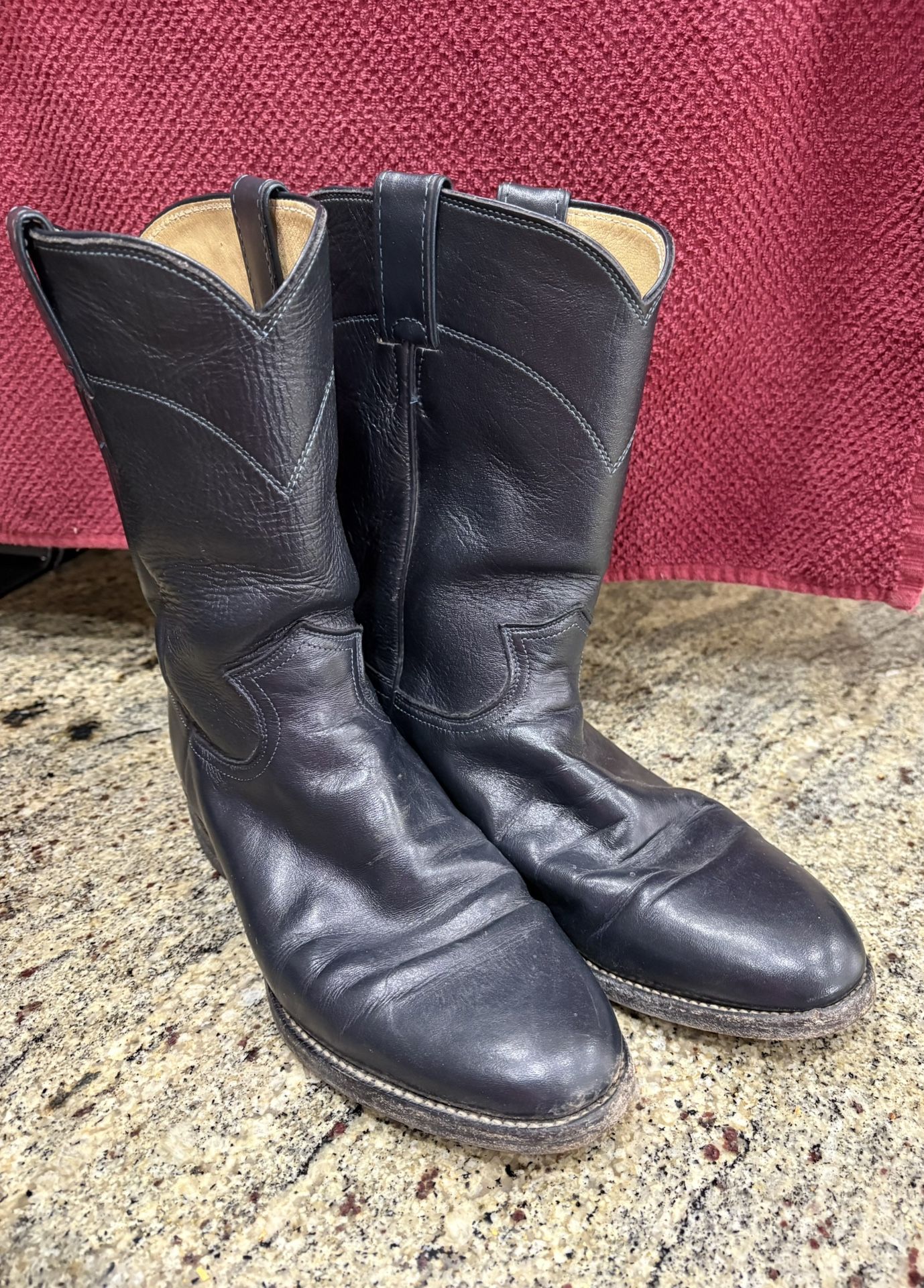 Justin Men’s Leather Black Western Boots