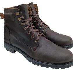 Merrell 'Legacy' Mid Waterproof Brown Leather Work Boots Mens Size 10 Med J00037