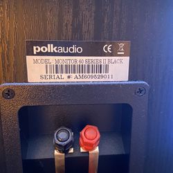 A Pair of Polk Audio Monitor 60 Series II Floor-standing Speaker - for Home Audio | 1" Tweeter, (3) 5.25" Woofers