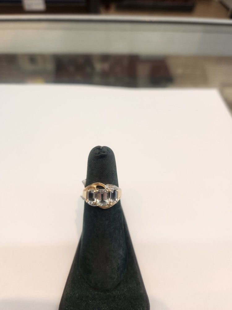 Gold Crystal Ring