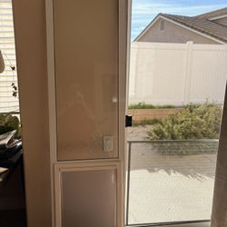 Ideal Pet Products White Aluminum Large Dog Door for Sliding door