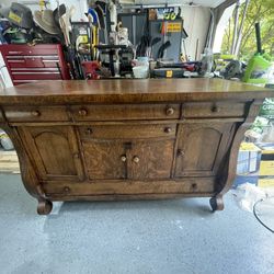 Antique Empire Oak Sideboard Buffet/server
