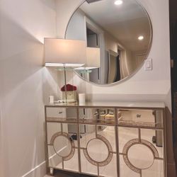 Mirrored 3 Cabinet 3 Drawers 