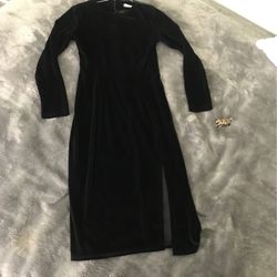 Black Velvet Dress 