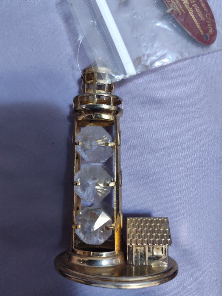 Austrian Crystals Lighthouse With 24k Gold Plated