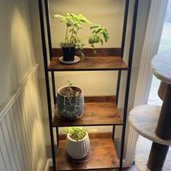 Rustic 4-tier ladder shelf 