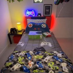 Twin LED Bed and Gaming Bedset