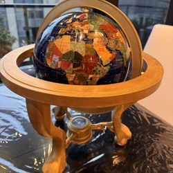 Antique Gemstone Globe with Compass