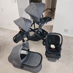 Uppababy Vista V2 Stroller Travel System Bassinet Toddler Seat Rumble Seat Mesa V2 Car Seat