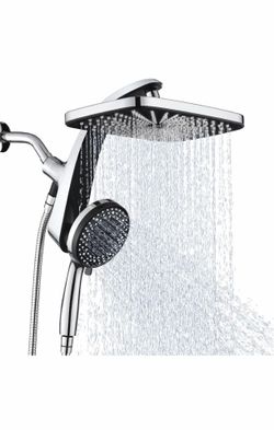 BOZYBO Rain Shower Head with Handheld: High Pressure Shower Heads with Handheld Spray Combo, 12" Rainfall Shower Head and 9 Sprays Hand Showerheads wi