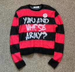 striped emptyspaces sweater size m