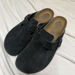 Black Suede Birkenstock Boston 41 Men 